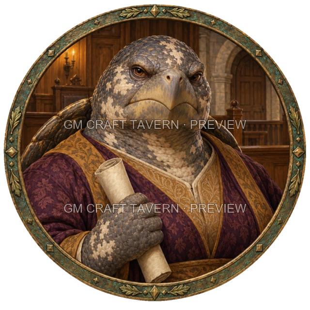 Grom Oakbend - aperçu de token de noble vu du dessus