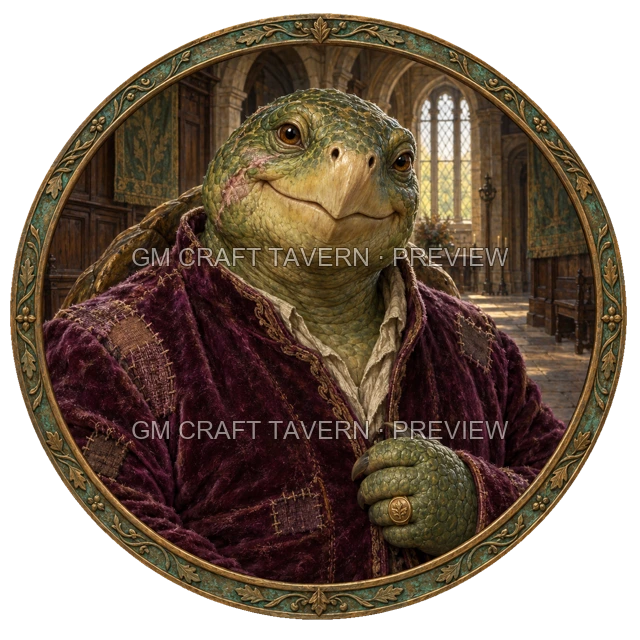 Varka Oakbend - aperçu de token de noble vu du dessus