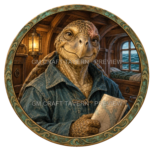 Varka Hillward - aperçu de token de marin vu du dessus