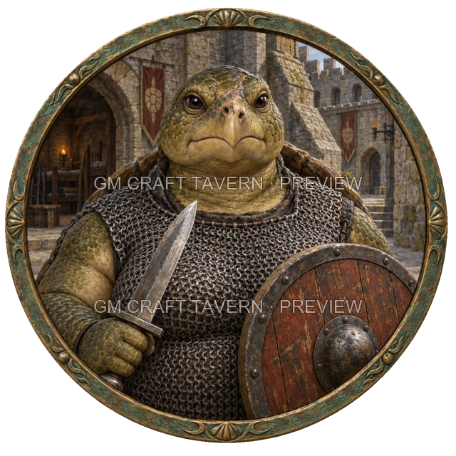 Grom Redcliff - aperçu de token de combattant vu du dessus
