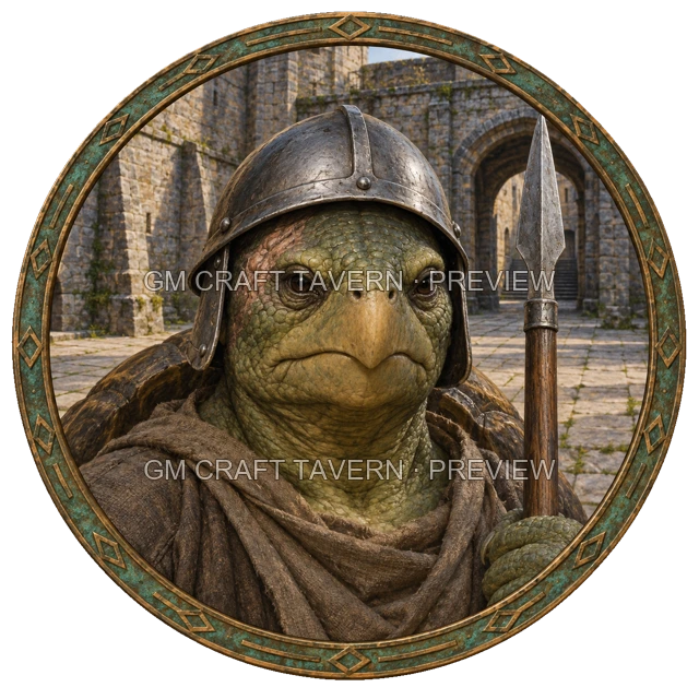 Durg Redcliff - aperçu de token de combattant vu du dessus