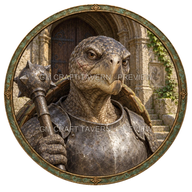 Urdan Clearwell - aperçu de token de combattant vu du dessus