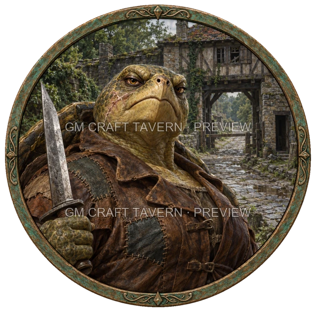 Aperçu de token de capitaine bandit vu du dessus