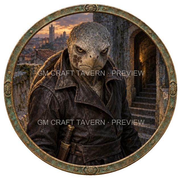 Aperçu de token d’assassin vu du dessus