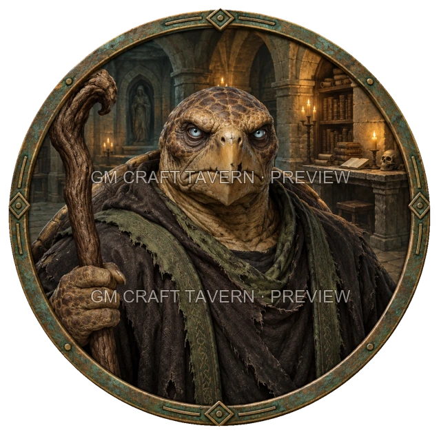 Aperçu de token de mage mort-vivant vu du dessus