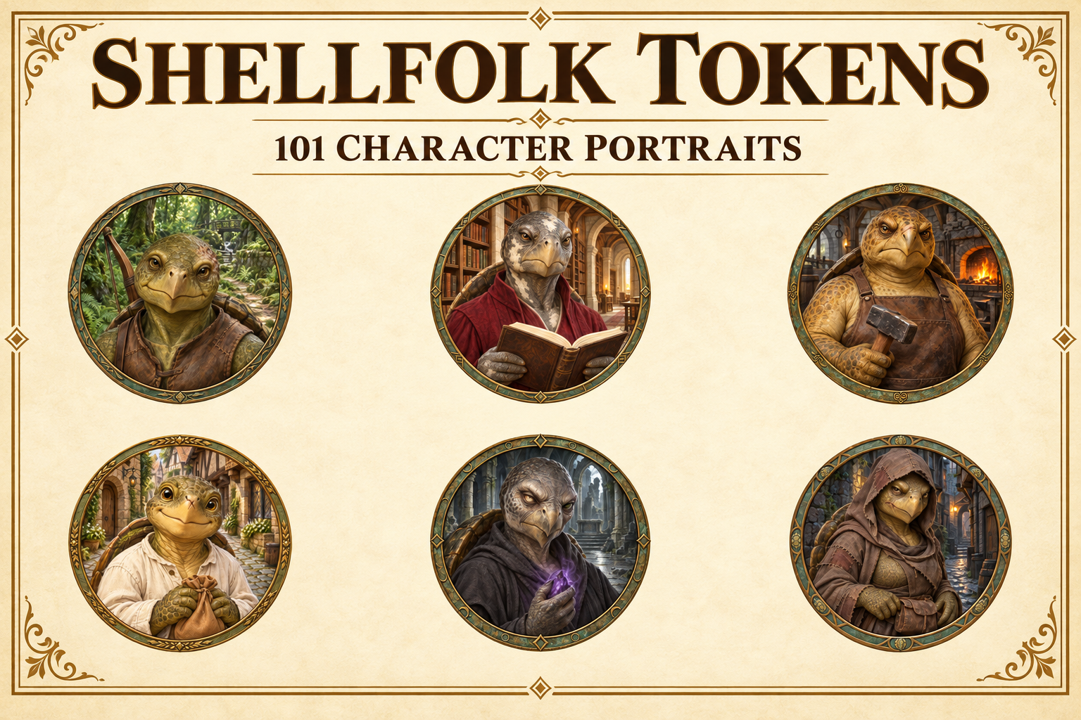 Aperçu du produit Shellfolk Character Tokens 1