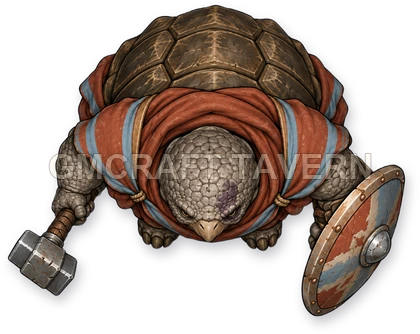 Aperçu du token vu du dessus de Grom Mossridge - Paladin