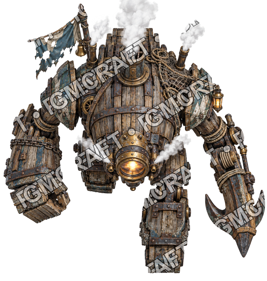 Pirate Ocean 0402 Hull Golem Steam Lens Topdown Token top-down token preview