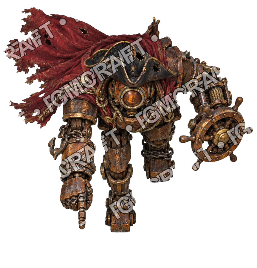 Pirate Ocean 0417 Ancient Pilot Rust Lens Topdown Token top-down token preview
