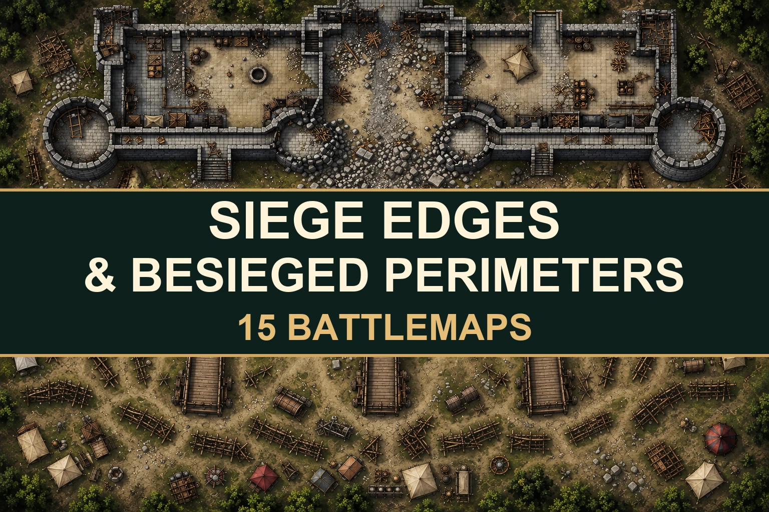 Siege Edges And Besieged Perimeters — 15 Battlemaps