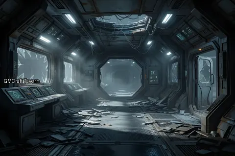 Abandonned rooms-wrecks 40 spaceship interior preview