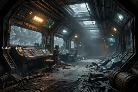 Abandonned rooms-wrecks 113 spaceship interior preview