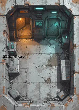 Abandonned rooms-wrecks 194 spaceship interior preview