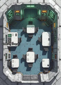 Crew restaurant 741 spaceship interior preview