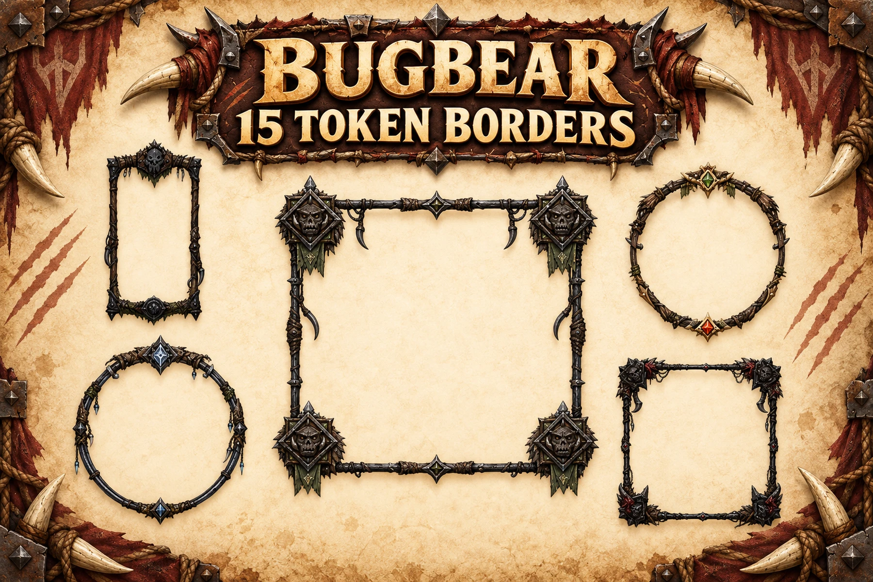 15 Bugbear Token Borders