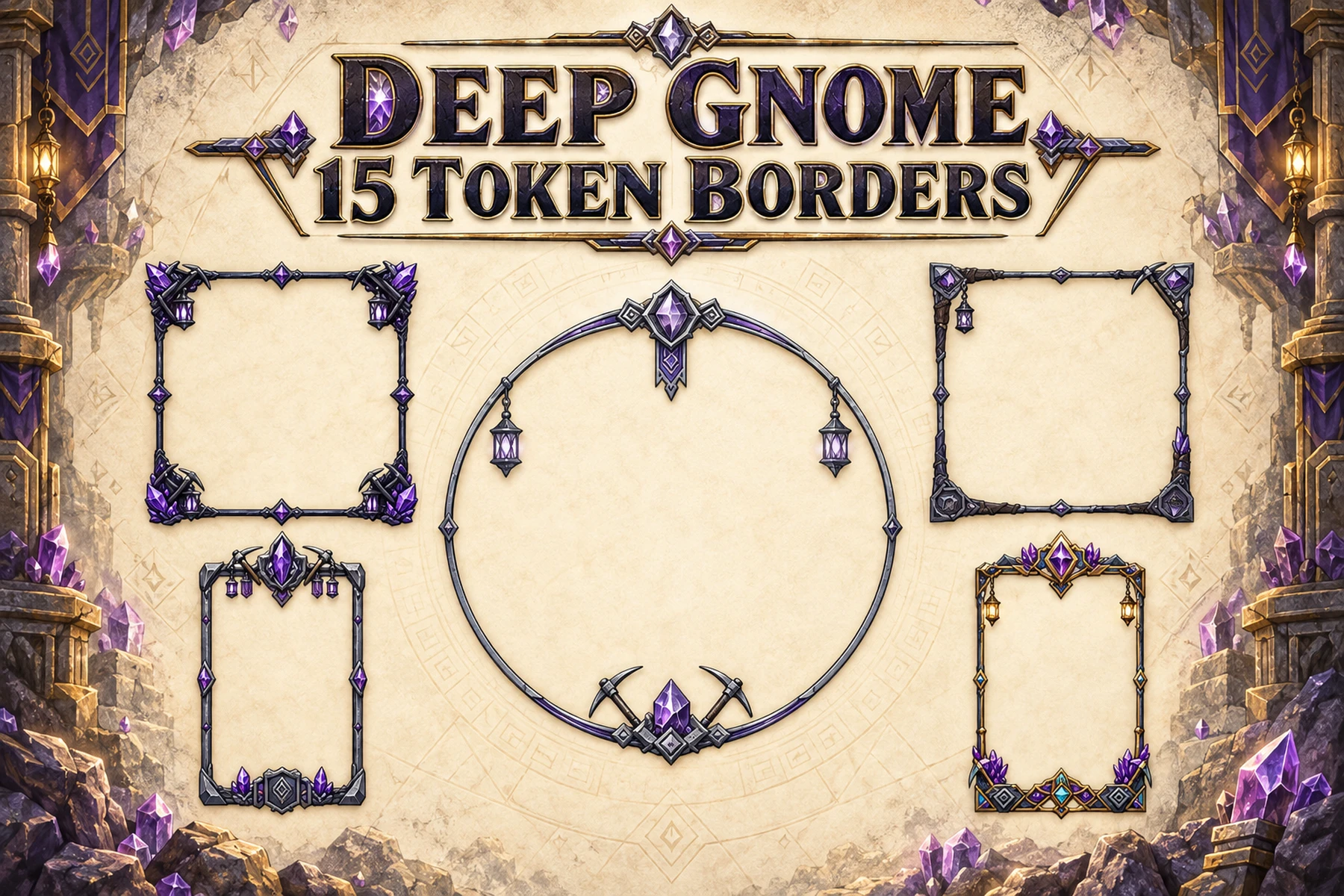 15 Deep Gnome Token Borders