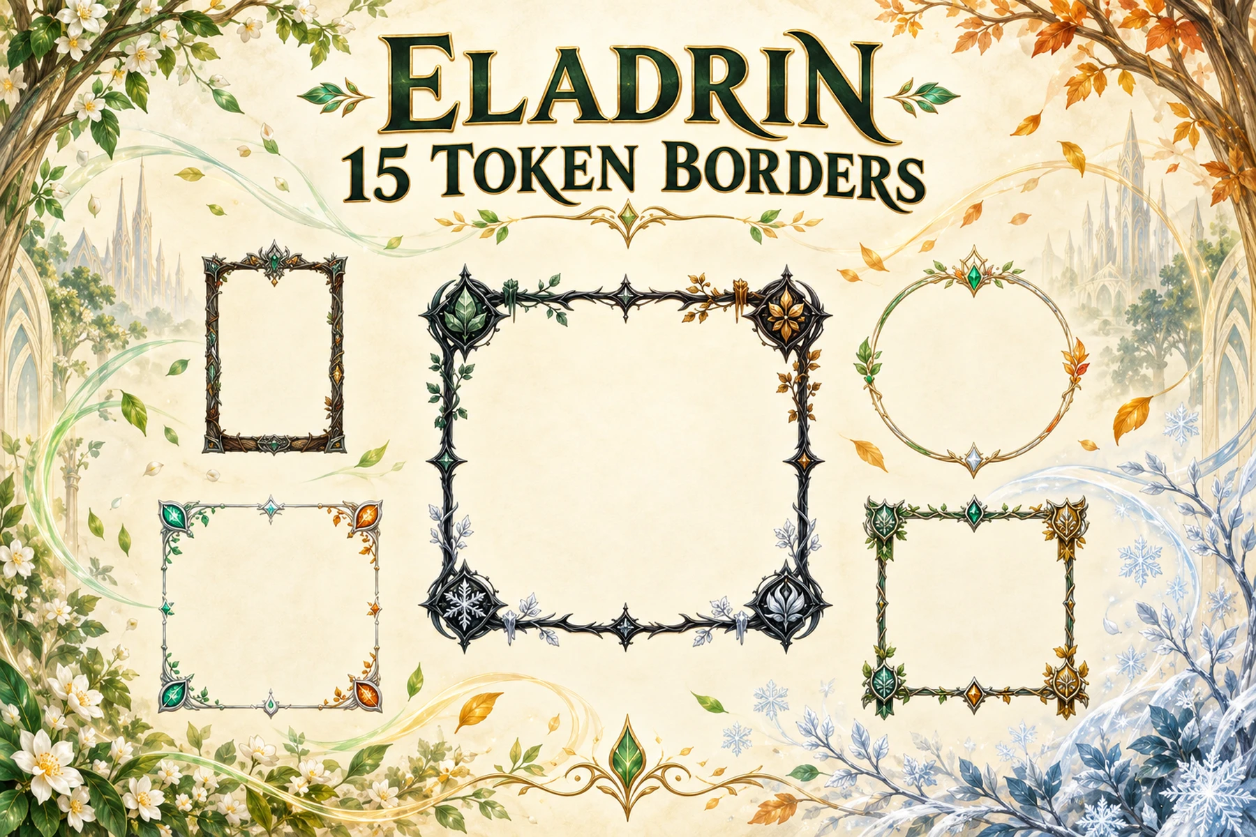 15 Eladrin Token Borders
