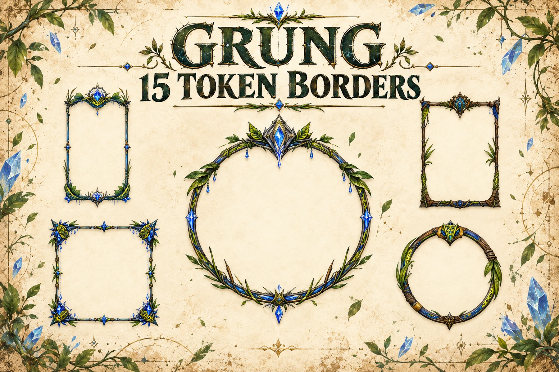 15 Grung Token Borders