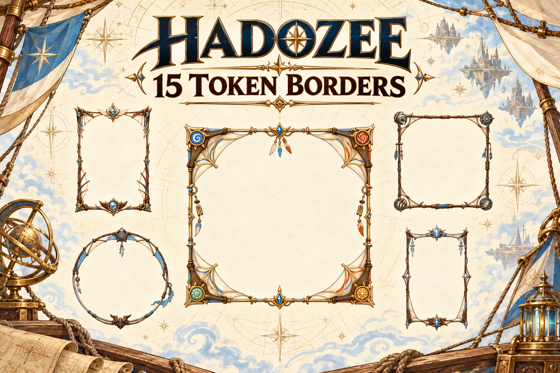 15 Hadozee Token Borders