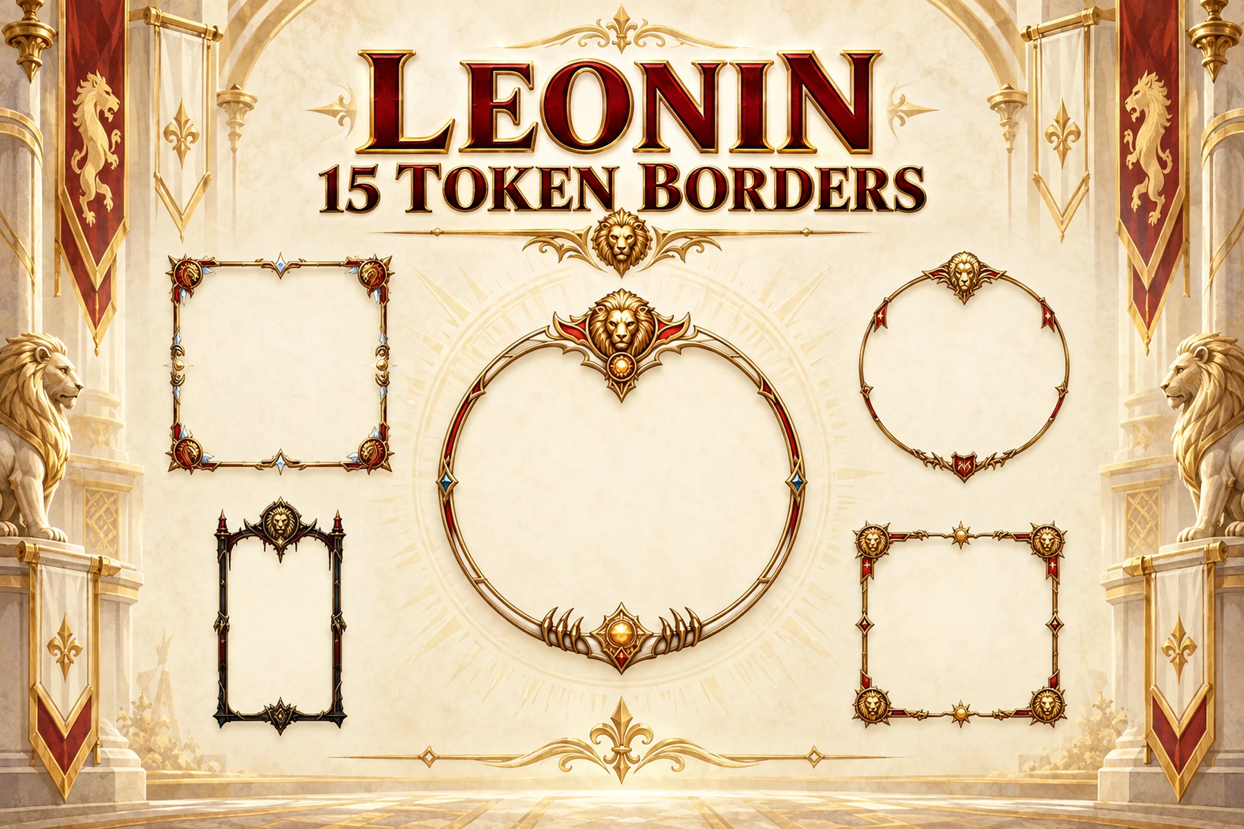 15 Leonin Token Borders