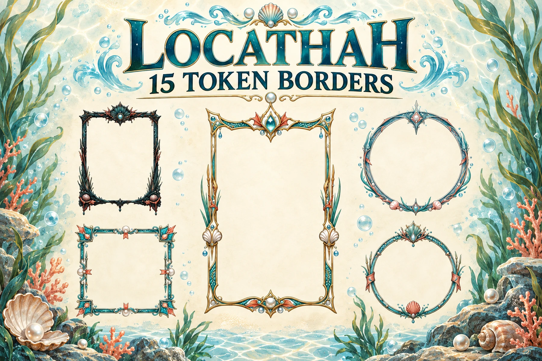 15 Locathah Token Borders