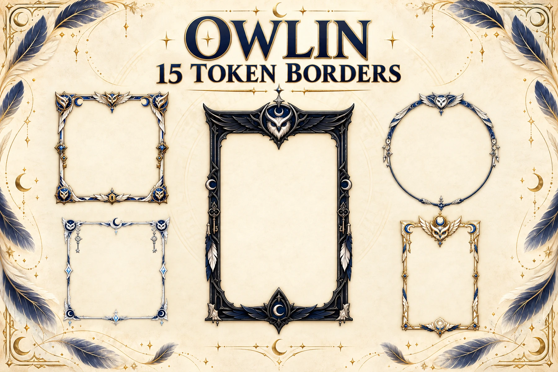 15 Owlin Token Borders