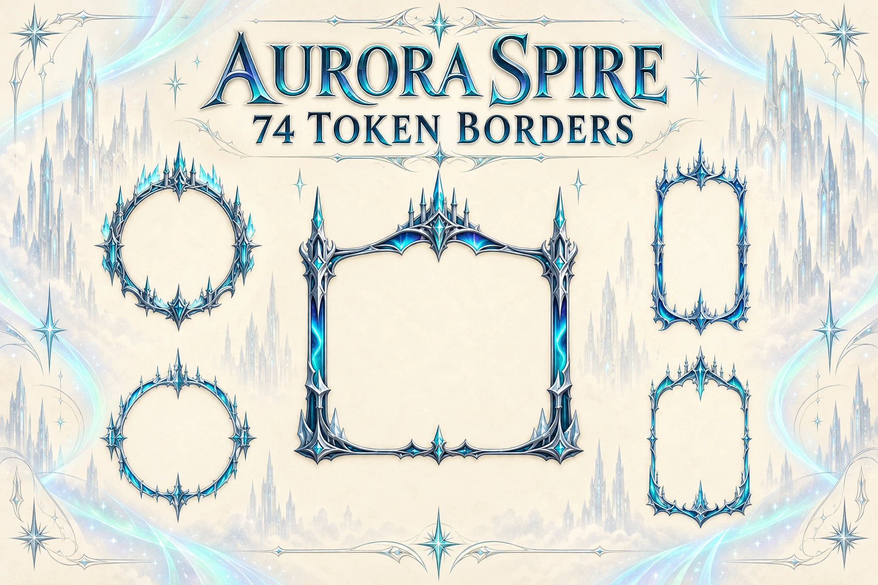 74 Aurora Spire Token Borders