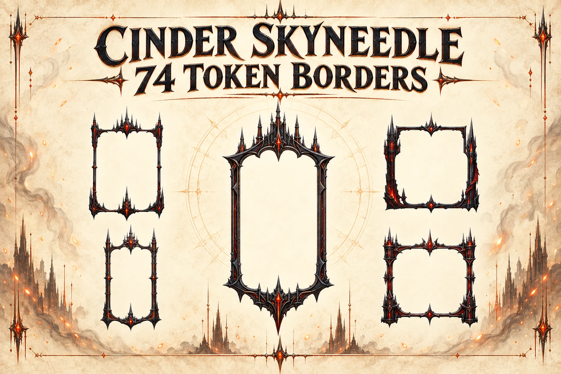74 Cinder Skyneedle Token Borders