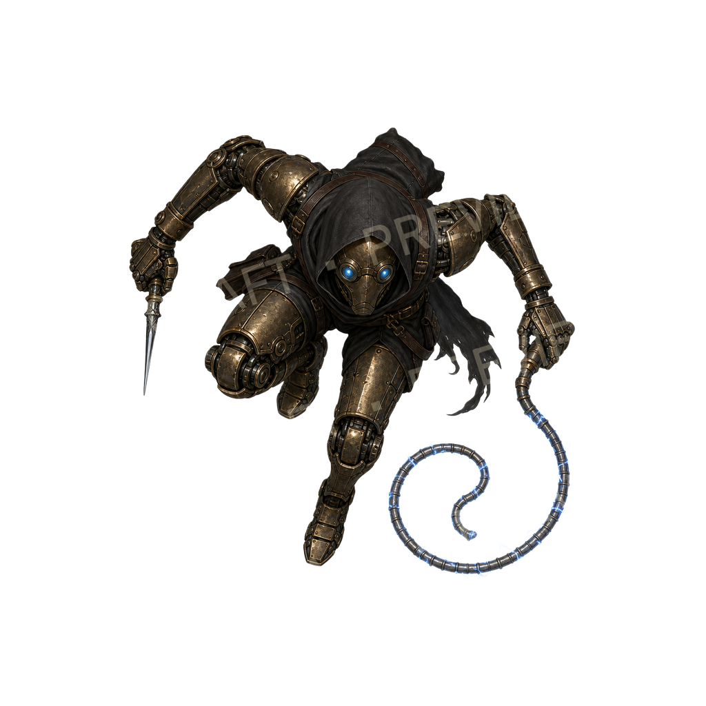 Coil Whip Assassin top-down token preview