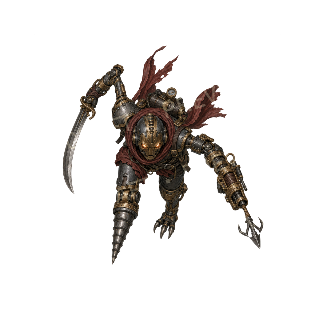 Drill Leg Raider top-down token preview