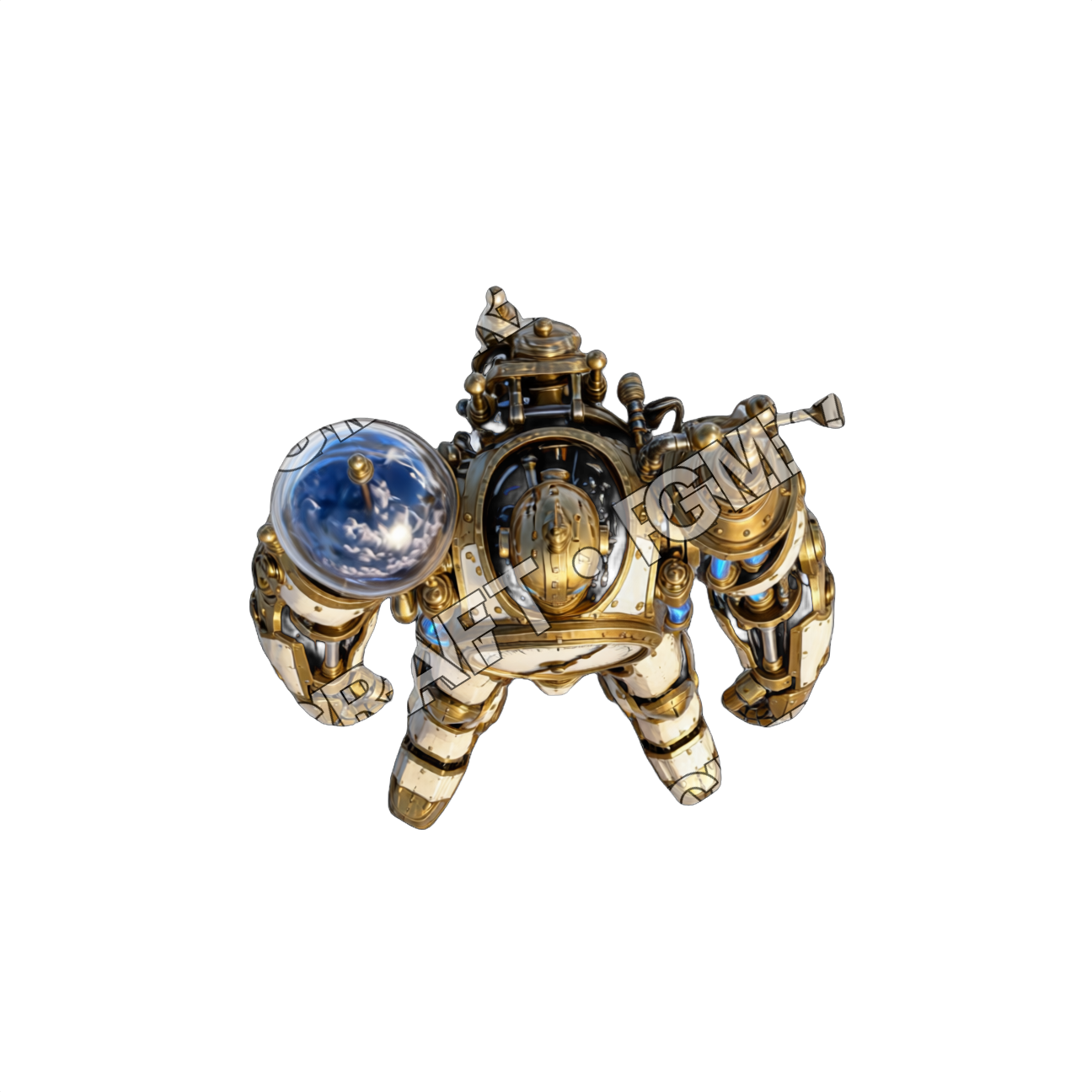 E07 Barometer Golem Topdown top-down token preview