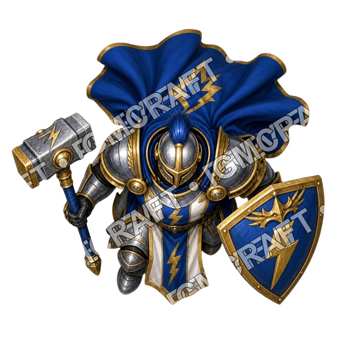 Royal Storm Guard 03 Hammer Sentinel Topdown Token top-down token preview