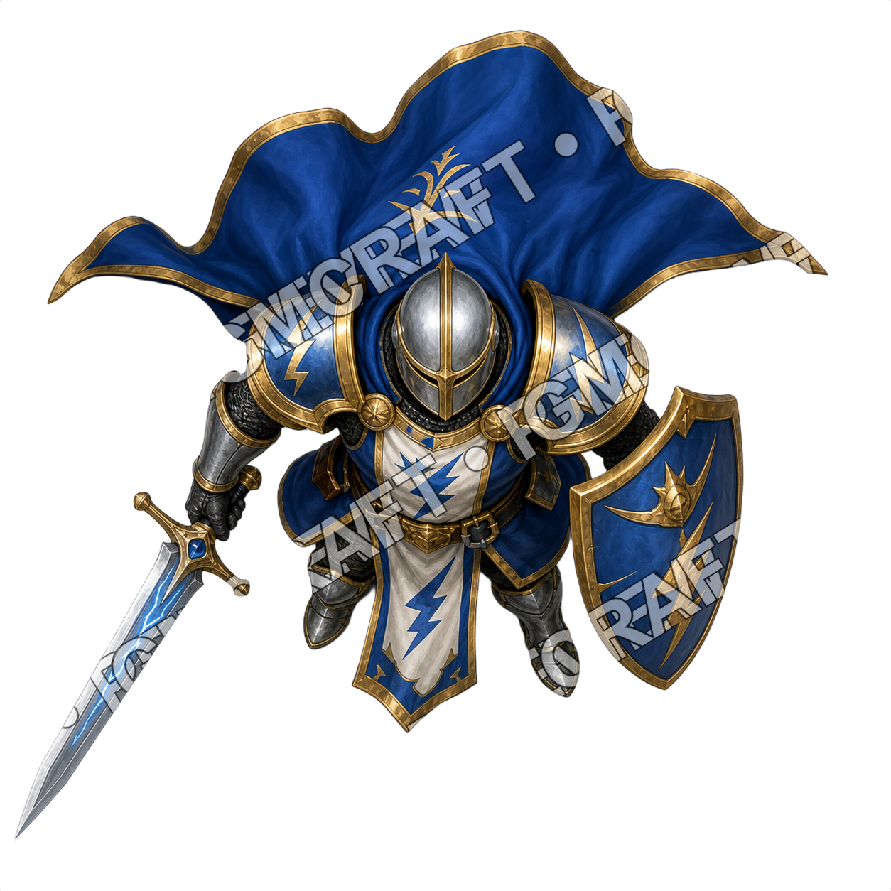 Royal Storm Guard 04 Stormblade Duelist Topdown Token top-down token preview