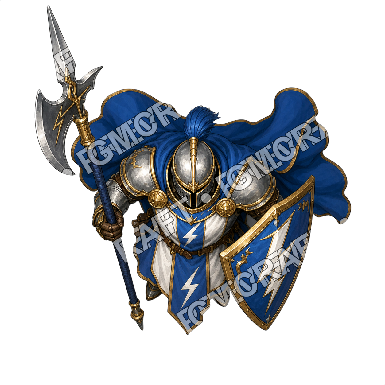 Royal Storm Guard 08 Halberd Marshal Topdown Token top-down token preview