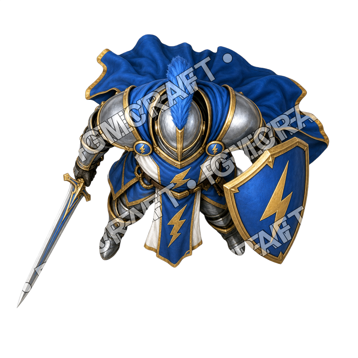 Royal Storm Guard 13 Azure Plume Officer Topdown Token top-down token preview