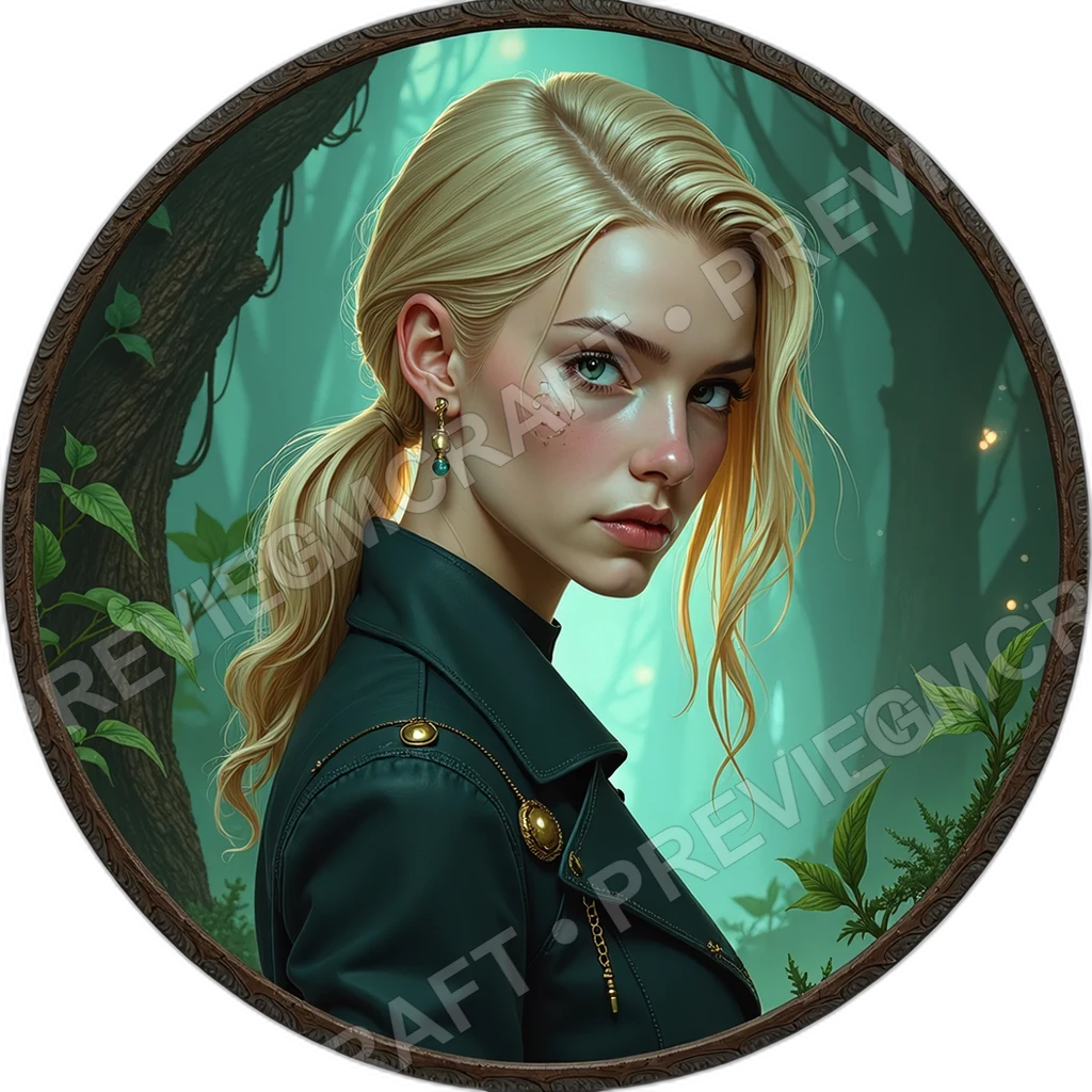 Pale Rail Wanderer, Female, Vein Ink Lattice, Tremor Calibrated Fingers, Salvaged Ampule Bead, Addicts, ,Young Adult Age,1.8,, ,Lean Build,1.8,, ,Gold 0001 top-down token preview