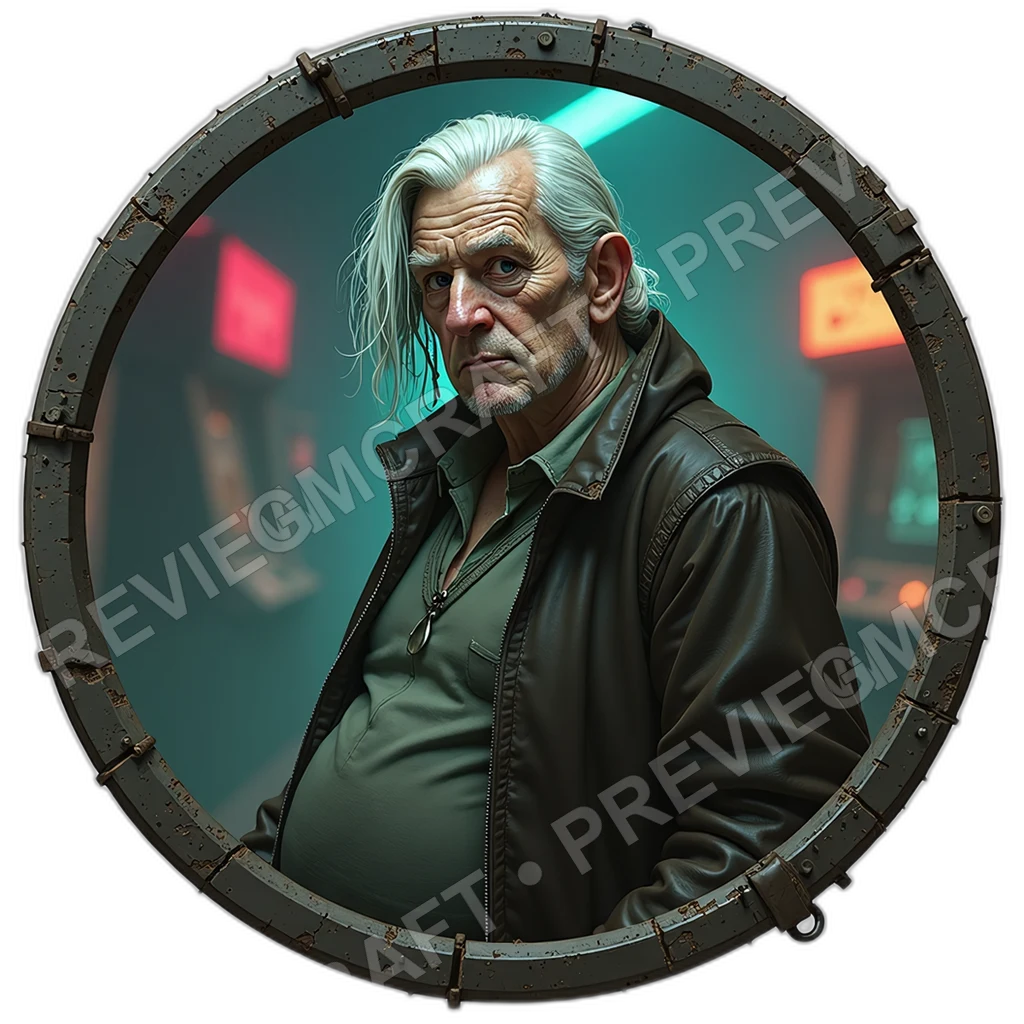Railline Tremor, Female, Pale Lumina Veins, Looped Ampule Charm, Jitter Thumb Scar, Addicts, ,Elder Very Old Person,1.8,, ,Overweight With Belly,1.8,, 0001 top-down token preview