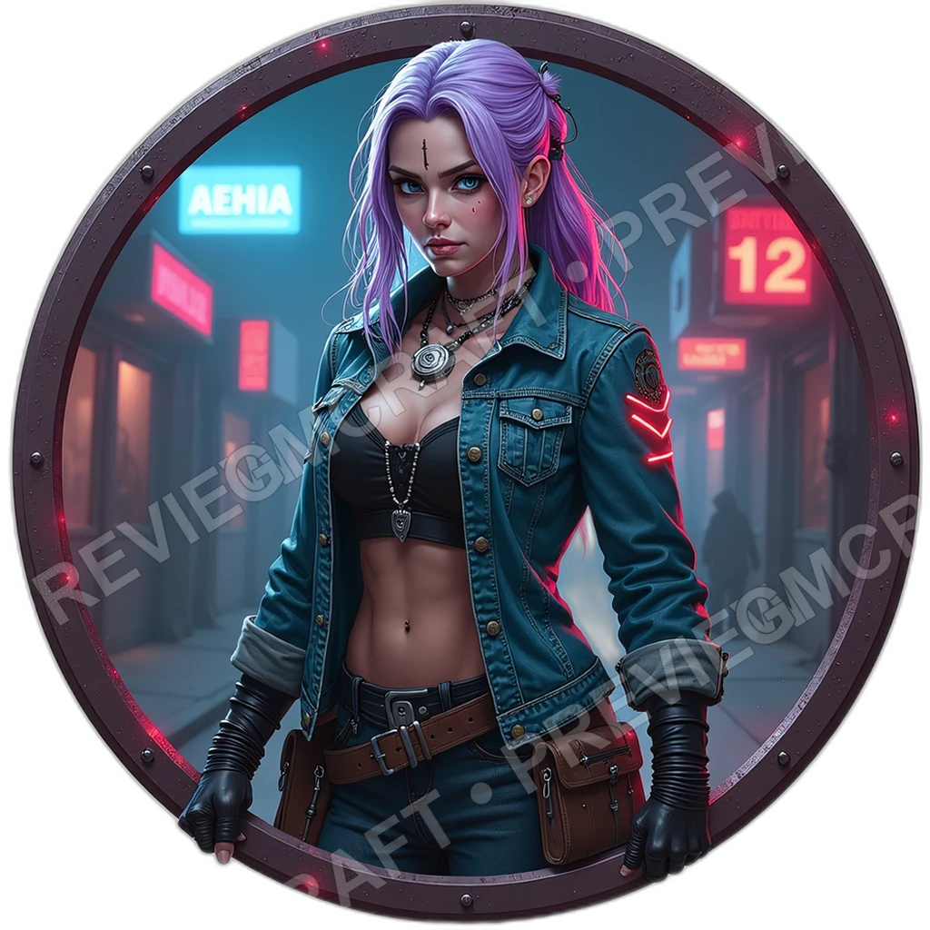Gritlined Gang Matriarch, Female, Welded Molar Grill, Alley Flare Satchel, Patched Denim Duster, Street Gangs, ,Elder Very Old Person,1.8,, ,Extremely 0001 top-down token preview