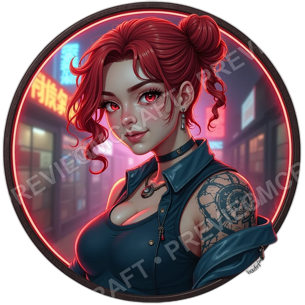 Steam Bun Matriarch, Male, Brass Kettle Spout, Handwritten Menu Chip, Pocketed Condiment Vials, Street Vendors, ,Young Adult Age,1.8,, ,Overweight Bui 0001 top-down token preview