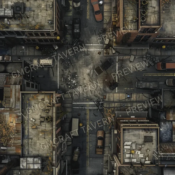 Streets With Post battlemap preview