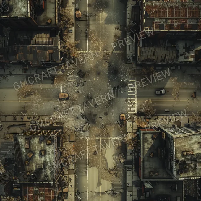 Streets With Post Apo Settings I battlemap preview