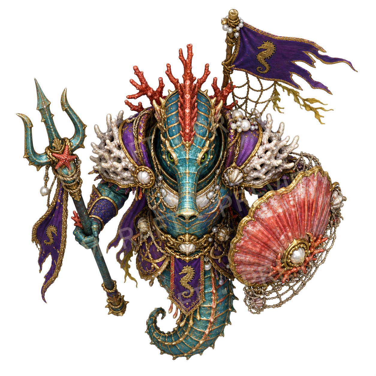 Seahorse Knight top-down token preview