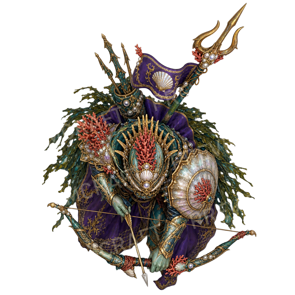 Kelp Cloak Archer top-down token preview