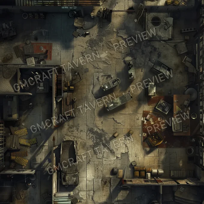 Derelict Shopping battlemap preview