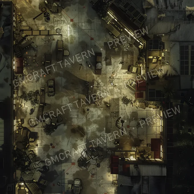 Derelict Shopping battlemap preview