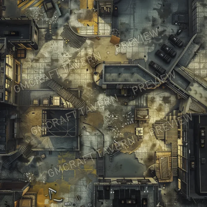 Derelict Shopping battlemap preview
