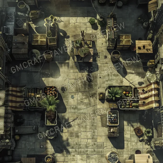 Supermarket Post Apo Battlem battlemap preview