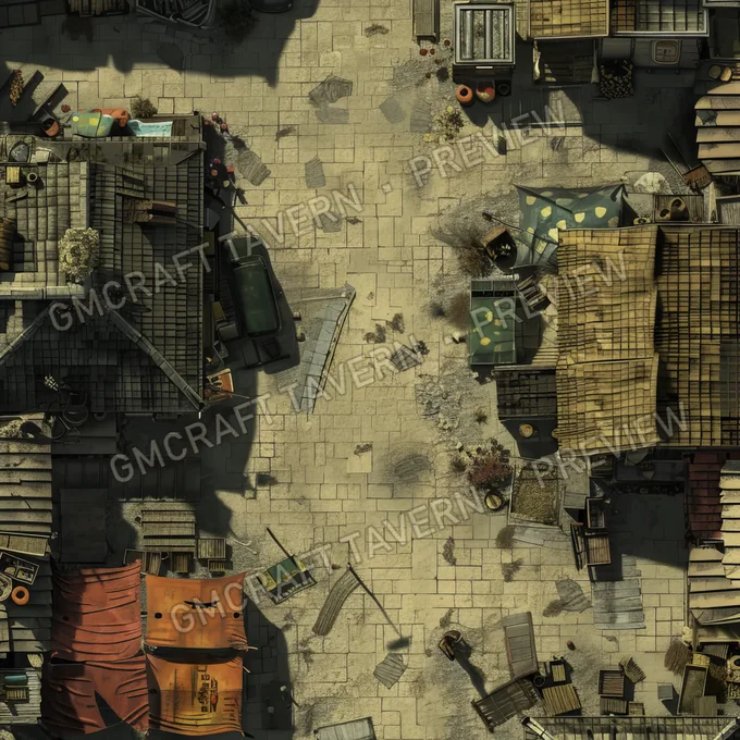 Supermarket Post Apo Battlem battlemap preview