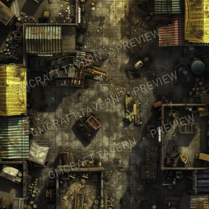 Supermarket With D battlemap preview