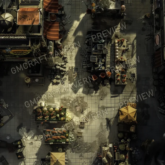 Supermarket With D battlemap preview
